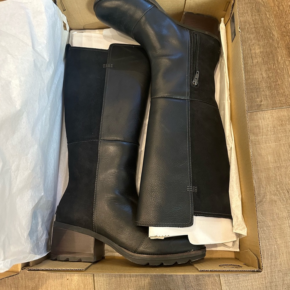 Sorel Cate Tall Boot Black 9! New